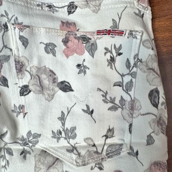 Hudson London Nico Midrise SPR Ankle Skinny Jeans in White Floral Women’s Siz 26 - Picture 8 of 8